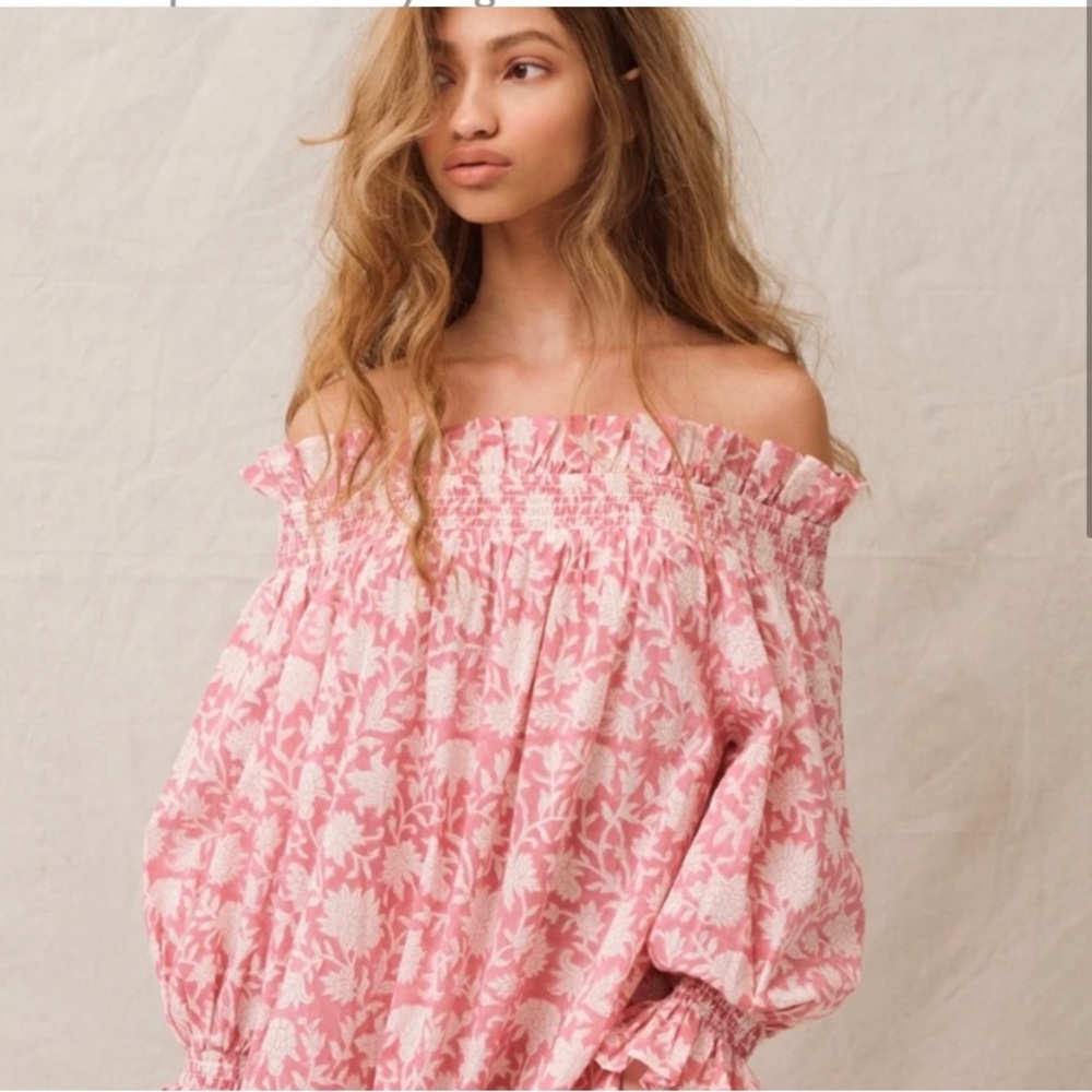 Ophelia And Indigo Astrid Dress Pink Dahlia - Like New